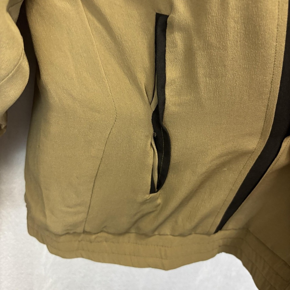 Vintage Roevelle 100% Silk Bomber Jacket Mens Large L Tan Lined Lightweight Zip - Picture 14 of 16
